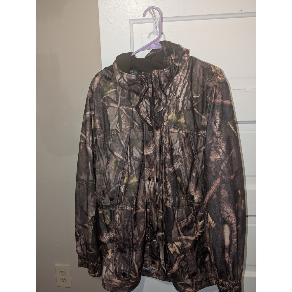 Master Sportsman Mens Camo Hunting Jacket Hooded Real Tree Camouflage Medium